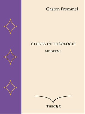 cover image of Études de Théologie Moderne